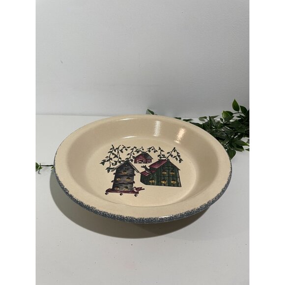 Home & Garden Party Birdhouse Stoneware Dinner Plates Dish 10” - Picture 2 of 5